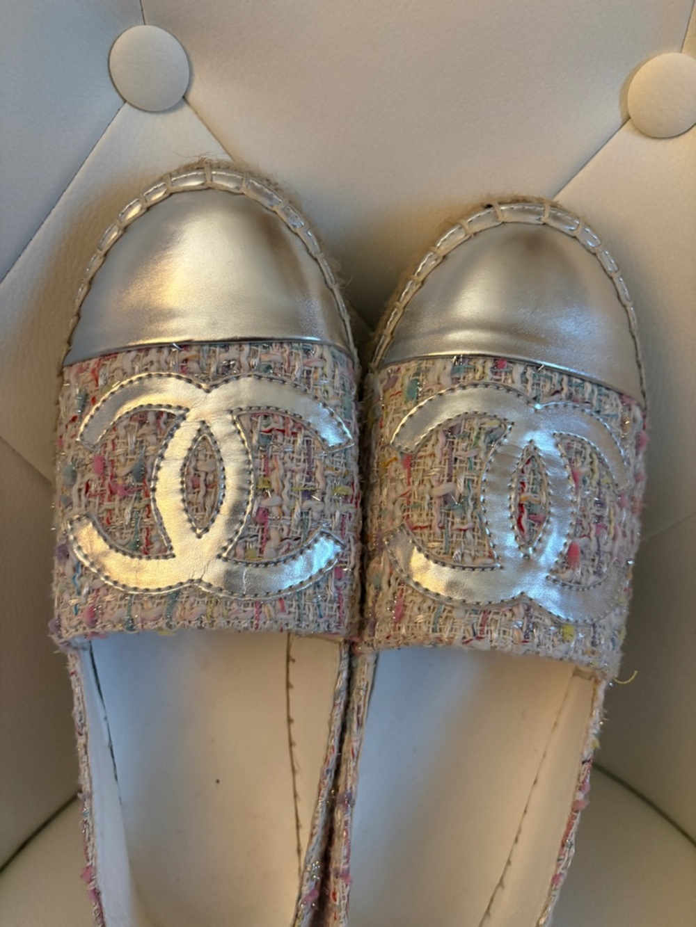 CHANEL Multicolor Tweed Flats - Picture 3 of 6